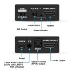 Simplecom CM425 HDMI 2.0 Audio Extractor Optical SPDIF and 3.5mm Stereo with ARC 4K@60Hz - Image 2