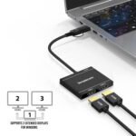 Simplecom DA327 USB 3.0 or USB-C to Dual HDMI Display Adapter for 2x 1080p Extended Screens - Image 4