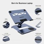 BENFEI 000366GY Laptop Stand with USB C Hub, Multi Function With USB and KVM Switch and 15W Wireless Charger - Image 8