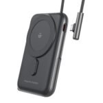 CHOETECH B735-BK 10000mAh 20W MagLeap Wireless Power Bank Black with Phone Holder and Build-in Cable - Image 2