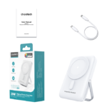 CHOETECH B743-WH 10000mAh PD20W Magnetic Power Bank with Holder White - Image 11