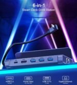 CHOETECH HUB-M50 6-in-1 USB-C 100W Aluminum Steam Deck Docking Station - Image 4