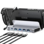 CHOETECH HUB-M77-GY PD100W 5-in-1 USB-C PD+HDMI+USB 3.0A/F+USB2.0 Steam Deck Docking Station - Image 7