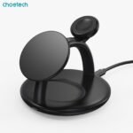 CHOETECH T587-F 3-in-1 Magnetic Wireless Charger Station for iPhone 12/13/14/AirPods Pro/iWatch - Image 2