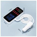 8-Port PD+QC3.0 Car Charger with LED Display - Image 3