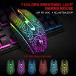 T-Wolf TF400 4-pcs Rainbow Keyboard/Mouse/Headphone/Mouse Pad Kit Set - Image 3