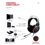 T-Wolf TF400 4-pcs Rainbow Keyboard/Mouse/Headphone/Mouse Pad Kit Set - Image 5