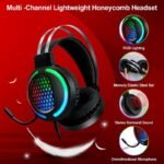 T-Wolf TF400 4-pcs Rainbow Keyboard/Mouse/Headphone/Mouse Pad Kit Set - Image 8