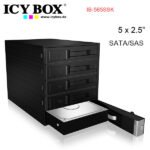 ICY BOX Backplane for 5x 3.5" SATA or SAS HDD in 3x 5.25" bay (IB-565SSK)
