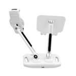 Universal and Adjustable Double Arm Stand Holder White - Image 2