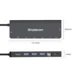 Simplecom CHT590 USB-C SuperSpeed 9-in-1 Multiport Docking Station HDMI 2.0 - Image 4