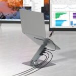 Simplecom CHT660 Adjustable Aluminium Laptop Stand with 6-Port USB-C Docking Station Dual 4K HDMI Display - Image 6