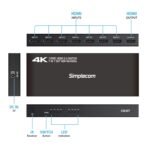 Simplecom CM317 7-Port HDMI 2.0 Switch with Remote 7 IN 1 OUT Splitter HDCP 2.2 4K@60Hz - Image 3