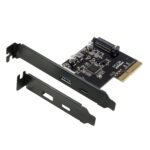 Simplecom EC312v2 PCIe x4 to 2-Port USB 3.2 Gen II 10Gbps USB-C and USB-A Expansion Card