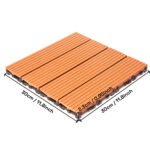10PCS Interlocking Patio Deck Tiles 30cm x 30cm Outdoor Wood Flooring for Patio Garden Balcony Poolside - Image 2