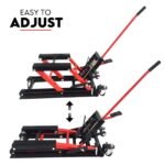 Low Profile Motorcycle ATV 680kg Motorbike Hydraulic Jack Stand Tie Down - Image 5