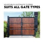 Full Solar Automatic 40W Double Swing Gate Opener Remote Keypad Control - Image 10