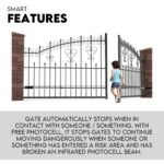 Double Swing Gate Opener Automatic Full Solar Power Kit Remote Control - Image 2