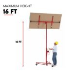 16FT Sheet Panel Lifter Plaster Drywall Panel Gyprock Plasterboard Hoist Lift - Image 7