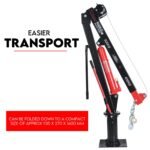 900kg Swivel Hydraulic Crane Hoist 12V Electric Jack Trailer UTE Pick up Lift - Image 4