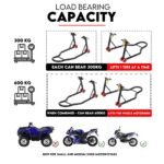 Front and Rear Motorcycle Stand Motorbike Lift Heavy Duty Paddock Carrier Bike Hoist - Image 6