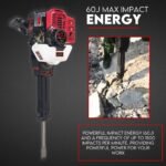 2 Stroke Petrol Demolition Jackhammer Concrete Tile Breaker 52cc Jack Hammer - Image 4