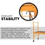 450kg Mobile Scaffold Ladder Scaffolding Platform Portable Ladder Work Safety - Image 3