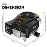 18HP Vertical Shaft Lawn Mower Engine Petrol Motor 4 Stroke OHV Ride On - Image 5