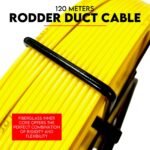 120M —6MM Fish Tape Puller Fiberglass Wire Cable Running Duct Rodder with Wheels - Image 2