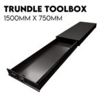 Under Tray Body Tool Box Trundle Drawer 1500 Long UTE Truck ToolBox Black