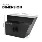 600mm Pair of Under Tray Tool Box Aluminium Undertray Underbody Toolbox Black - Image 11
