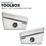 Under Tray Tool Box Underbody Pair Set 750mm Aluminium