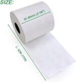6 Rolls Linerless Printing Label Paper 80 mm  — 52 m for Takeaway Shop Restaurant - Image 2