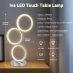 Iva LED Touch Table Lamp - Rose Gold/Chrome - Image 5