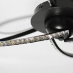Irie Dimmable 3 Lights LED Ceiling Light - Black - Image 3