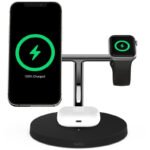 Belkin BoostCharge PRO 3-in-1 Qi2 15W Wireless Charger Stand MagSafe 2024 Model - Black - Image 2