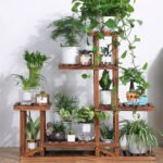 6-Tier Rustic Wooden Step Plant Stand - Image 3