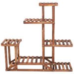 6-Tier Rustic Wooden Step Plant Stand - Image 4