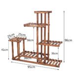 6-Tier Rustic Wooden Step Plant Stand - Image 8