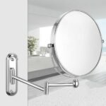 Bath Mirror 5X Magnification Wall Mounted Adjustable Makeup Mirror Arm Extend - Image 4