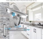 Bath Mirror 5X Magnification Wall Mounted Adjustable Makeup Mirror Arm Extend - Image 6