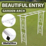Decorative Metal Garden Trellis Arch Durable Steel Tubing Wedding Party Archway - Image 2