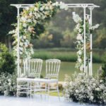 Decorative Metal Garden Trellis Arch Durable Steel Tubing Wedding Party Archway - Image 3