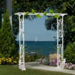 Decorative Metal Garden Trellis Arch Durable Steel Tubing Wedding Party Archway - Image 4