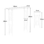 Decorative Metal Garden Trellis Arch Durable Steel Tubing Wedding Party Archway - Image 8