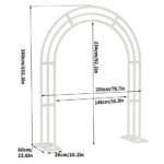 Heavy Strong Metal Wedding Arch Garden Arbor Floral Backdrop Stand Indoor Outdoor - Image 9