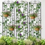 2 Pcs Large Metal Garden Trellis for Outdoor Yard & Patio - Image 9