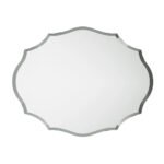 Beveled Silver Oval Wall Mirror Versatile Frameless Design for Vertical or Horizontal Display