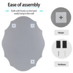 Beveled Silver Oval Wall Mirror Versatile Frameless Design for Vertical or Horizontal Display - Image 4