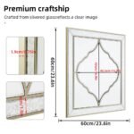 High-grade Unique Decorative Accent Mirror Elegant Square Wall Silver HD Mirror - Image 7